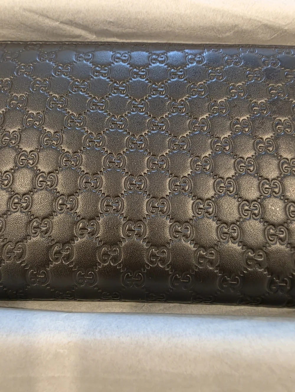 Gucci Microguccissima Large Zip Around Organizer Wallet in Black - Picture 7 of 12